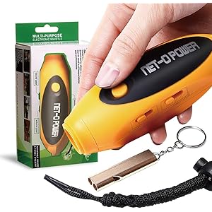 ネットオー (NET-O) 電子ホイッスル 【3段階 3種類のホイッスル音】 新モデル 単4電池付き