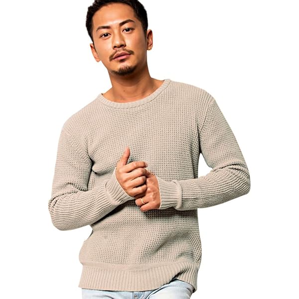 Amazon | [エムズ ミミ] クルーネック ニット セーター 長袖
