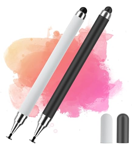 Amazon.co.jp: タッチペン スタイラスペン 2in1 極細 2個入り 黒と白