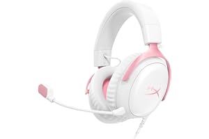 HyperX Cloud III Gaming Headset DTS Headphone: X Space Audio 2.1 inches (53 mm) Drivers Cloud II Comfort White Pink PC PS5 PS
