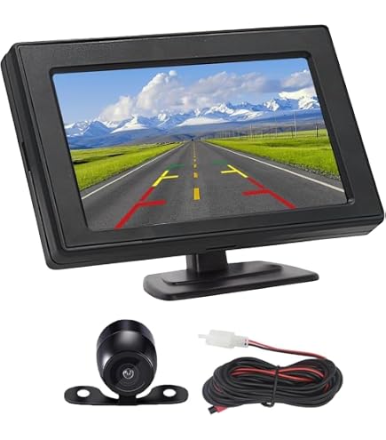 Amazon | 4.3インチ オンダッシュモニター シガーケーブル バック