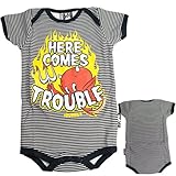 (シックス バニーズ) SIX BUNNIES ベビー服【ロンパース】デビル・ベイビー (3～6ヶ月　身長60～65㎝　身幅19.5㎝着丈37㎝肩幅16㎝袖丈8.5㎝)
