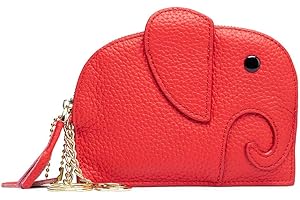 小銭入れ レディース 可愛象の形超軽い財布 キーホルダー付き ミニさいふ 人気 手持ち 薄手 無地 女性用極小財布 軽い 誕生日 母の日 いいプレゼント (red)