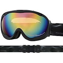 ゴーグルwレンズ！　美品‼️ Amazon | PONTAPES(ポンタぺス) スキーゴーグル 日本企画品 曇り止め