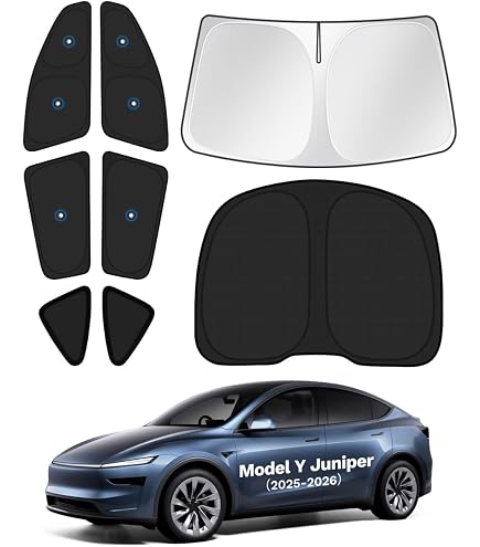Tesla Model Y ジュニパー専用 サンシェード フルセット 遮光 断熱 Amazon.co.jp: 2026 Tesla Model Y (Juniper) 専用 サンシェード フル
