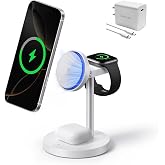 EcoFlow RAPID Mag 3-in-1 ワイヤレス充電ステーション 【Qi2 ワイヤレス充電対応/スタンド型/ 3台同時充電/ MagSafe対応/コンパクト設計/角度調整可能/過熱防止 iPhone、Apple Watch、Air Pod
