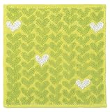日繊商工 TROUSSEAU TOWEL CHIEF ラブハート タオルチーフ グリーン QLT-92-18