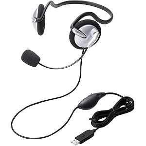 エレコム ヘッドセット マイク PS4対応 USB 両耳 ネックバンド 1.8m HS-NB05USV