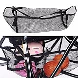 赤ちゃんベビーカーブラックHangingセーフメッシュバッグトロリー車ストレージバスケットNet