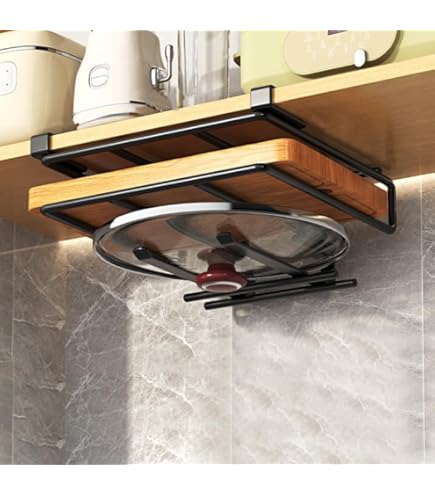 Amazon｜[アーネスト] まな板 鍋ふた 収納 (吊り戸棚下ラック) 棚に