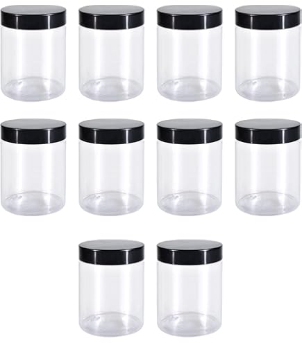 Amazon | 透明 四角 プラスチック 空の保存容器 - プラスチック密閉蓋