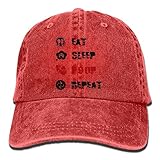 大人 デニム キャップ食べる 眠るプープ 繰り返す 今季最新 スポーツ ハット ファッション 紫外線対策 日よけ 小顔効果 プリント付き 無地 レッド