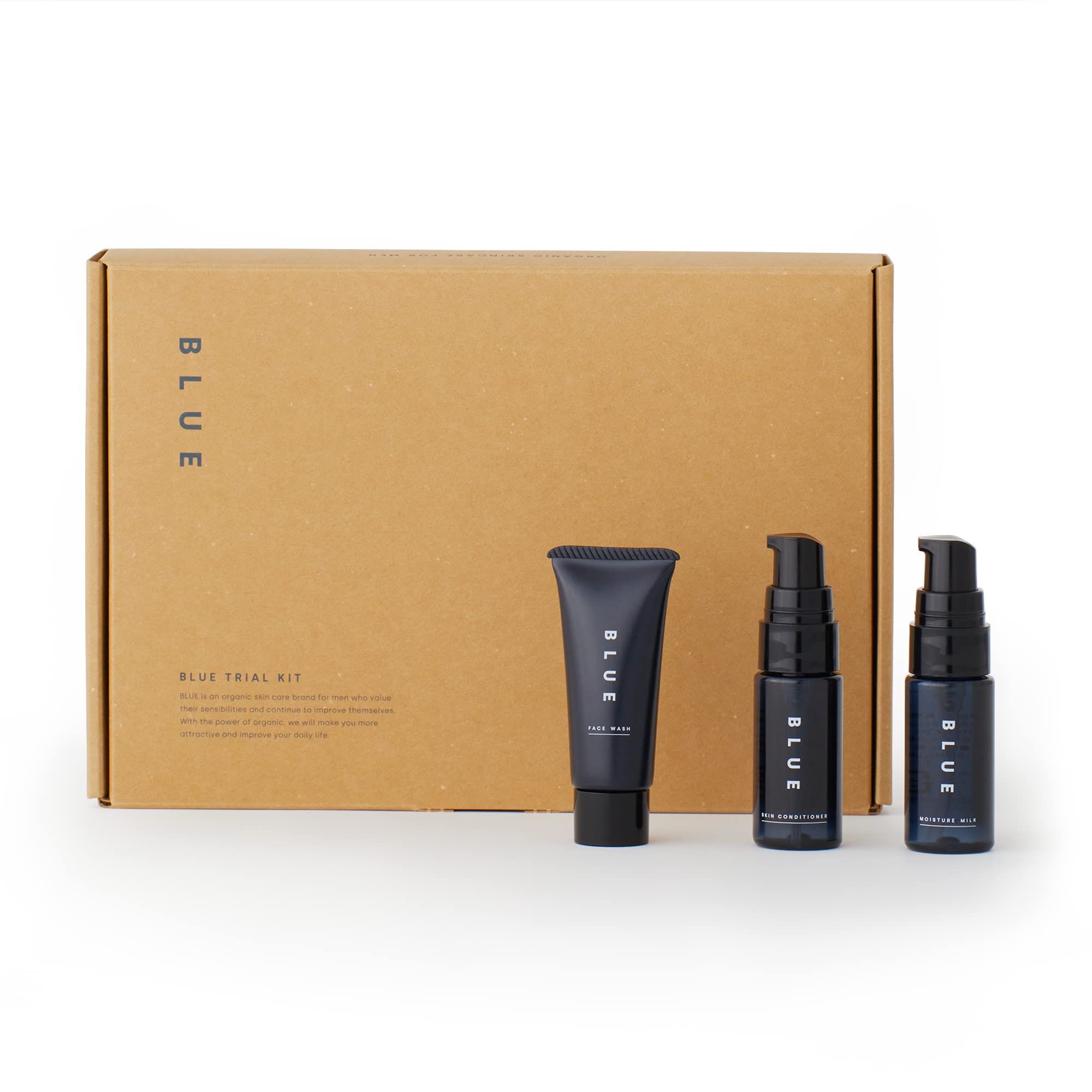 【62%OFF】【490円】 BLUE 1週間分の洗顔 & 化粧水 & 乳液 スキンケアセット