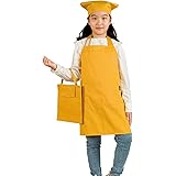 [JACKIE&YORK] エプロン 子供 キッズ 三角巾 収納バッグ付き 着脱簡単 小学生 男女兼用 かわいい シンプル ホコリが付きにくい