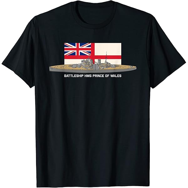 イギリス海軍　プリンス　オブ　ウェールズ　Tシャツ　未開封 Amazon | WW2 戦艦HMS プリンスオブウェールズ イギリス海軍 T