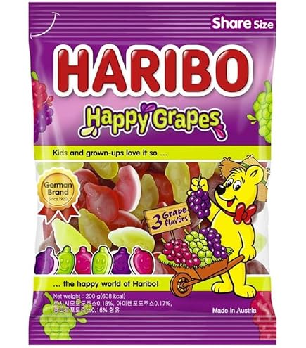 Amazon | ハリボー ハッピーグレープ 80g ×10個 | HARIBO | グミ 通販