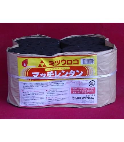 Amazon | ミツウロコ マッチ練炭 14個入り | ミツウロコ | 炭・薪