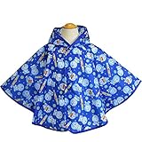 子供 合羽 レインコート ポンチョ ドラえもん DORAEMON 雨合羽 雨具 保育園 男の子 80-100cm ブルー