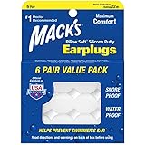 Mack's Pillow Macks Pillow Soft シリコン耳栓 6ペア NRR22 #7 透明【正規輸入品】