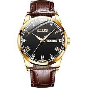 OLEVS 腕時計 メンズ 時計 うで時計 おしゃれ 超薄型 革ベルト クオーツ アナログ 日付表示 男性用 watch…