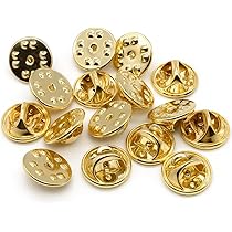 Amazon.co.jp: バッジ裏金具 タイタック ピンバッジのキャッチ留め具