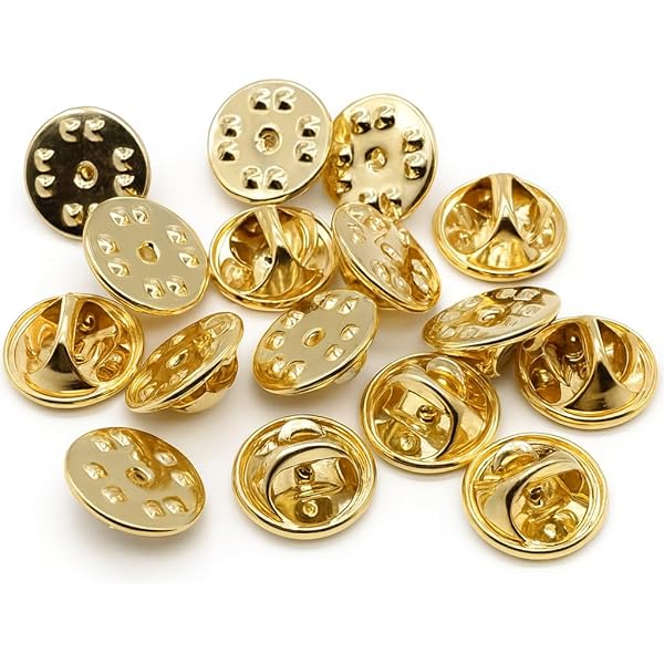 Amazon.co.jp: バッジ裏金具 タイタック ピンバッジのキャッチ留め具