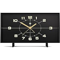 Newgate Wideboy アラームクロック - ブラック&クリーム Amazon.com: NEWGATE® Wideboy Alarm Clock | Rectangular Retro