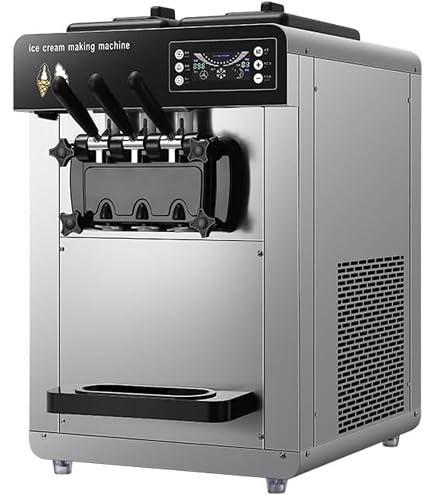 Amazon | HOTGEEJP業務用ソフトクリームマシン 3 フレーバー 2 タンク