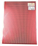久宝金属製作所 アルミカラー板 パンチング レッド 3φxピッチ5Px巾225x300mm P6624