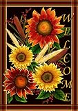 Toland Home Garden Sunflower Welcome 12.5 x 18-Inch Decorative USA-Produced Garden Flag [並行輸入品]