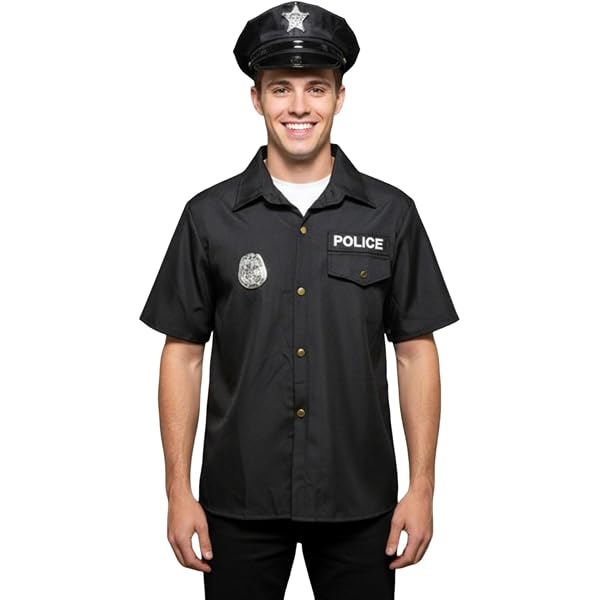 Amazon.co.jp: [APOSITV] ポリス コスプレ メンズ 警察官 黒