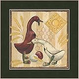 木製アヒルII Anita Phillips Folk Art Wovenバスケット入りアート画像壁装飾 8 x 8 SB-AP048-G-8x8