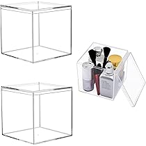 アクリルボックス2個セット Amazon.co.jp: アクリルボックス 蓋付き 透明ケース 2点セット