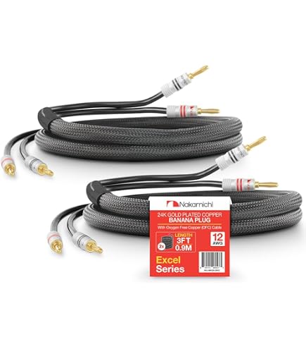 Amazon | AudioQuest Rocket 11 フルレンジスピーカーワイヤーペア