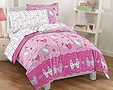 Dream Factory Magical Princess Ultra Soft Microfiber Girls Comforter Set, Pink, Twin