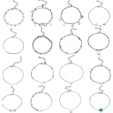 Dremcoue 16 Pcs Anklet Bracelet for Women Gold Sliver Anklet Bracelet Set Beach Layered Chain Anklet Boho Foot Jewelry Adjust
