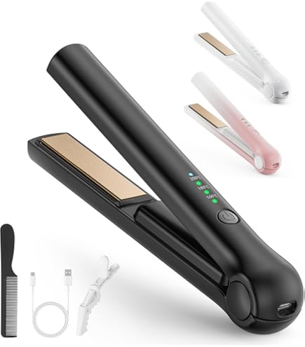 Amazon | 持ち運びヘアアイロン USB充電式 ミニ 前髪 アイロン 2WAY