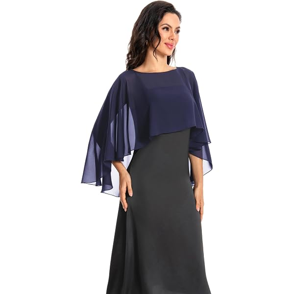 Amazon | Hotshawl カプレット レディース シフォン ケープ ショール