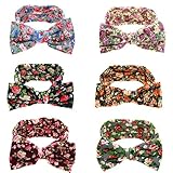 Genda 2Archer(JP)　ヘアバンド　ヘッドバンド　ベビー　赤ちゃん　綿100％　6点セット　可愛い　花柄　蝶結び　カチューシャ　キッズ　飾り　髪飾り　記念写真　プレゼント
