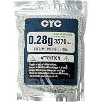 Amazon | CYC 超精密 バイオBB弾 5.95mm±0.01 0.28g*3570発(1kg) | BB
