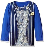 SIERRA JULIAN Little Boys' Novello Long Sleeve Tee Shirt Blue Italiano 2Y [並行輸入品]