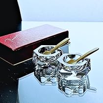 バカラ調味料入れ 2個 ソルトスプーン付き