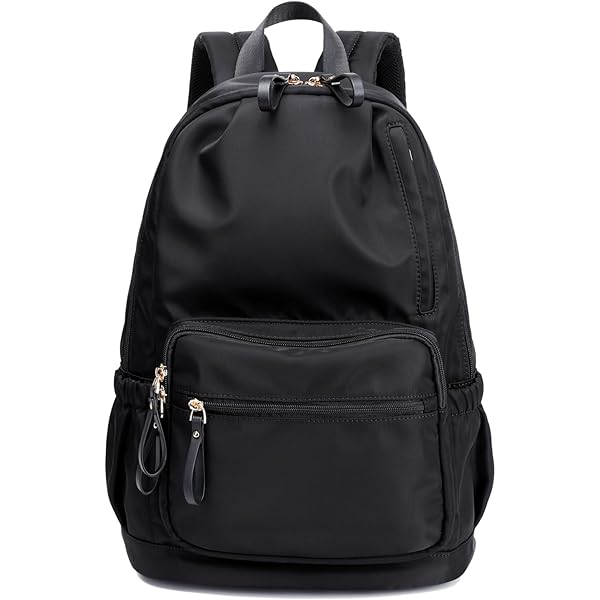 黒いナイロンリュック・ジッパーポケット付き NIZYU KANO/別注 ライトナイロンリュック M -【当店限定