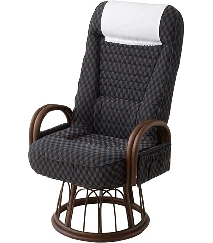 Amazon｜籐家具 リクライニング回転座椅子 ハイタイプ S593｜座椅子