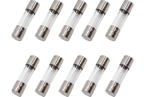 COMPSTUDIO 10Pcs F3AL250V 5x20 mm (3/16 in x 3/4 in) 3A Fast Blow Fuse 250V Glass Fuse Fast Acting FUSE