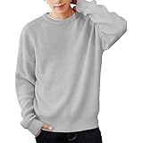 セーター メンズ ニット トップス 白 無地 クルーネック トレーナー カットソー コットン 長袖 畦編み シンプル ゆったり 中厚 カジュアル ビジネス おしゃれ 暖かい 秋冬 防寒 アウトドア