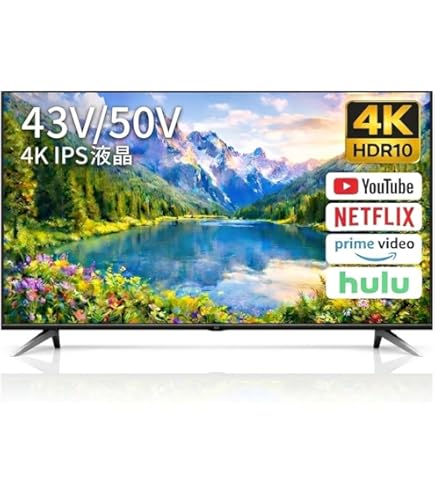 Amazon.co.jp: TCL 43V型 4K対応 液晶テレビ 43K601U HDR搭載 鮮やかな