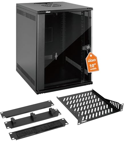 Tecmojo 4U Wall Mount Patch Panel Bracket Network Rack For Shallow Server IT