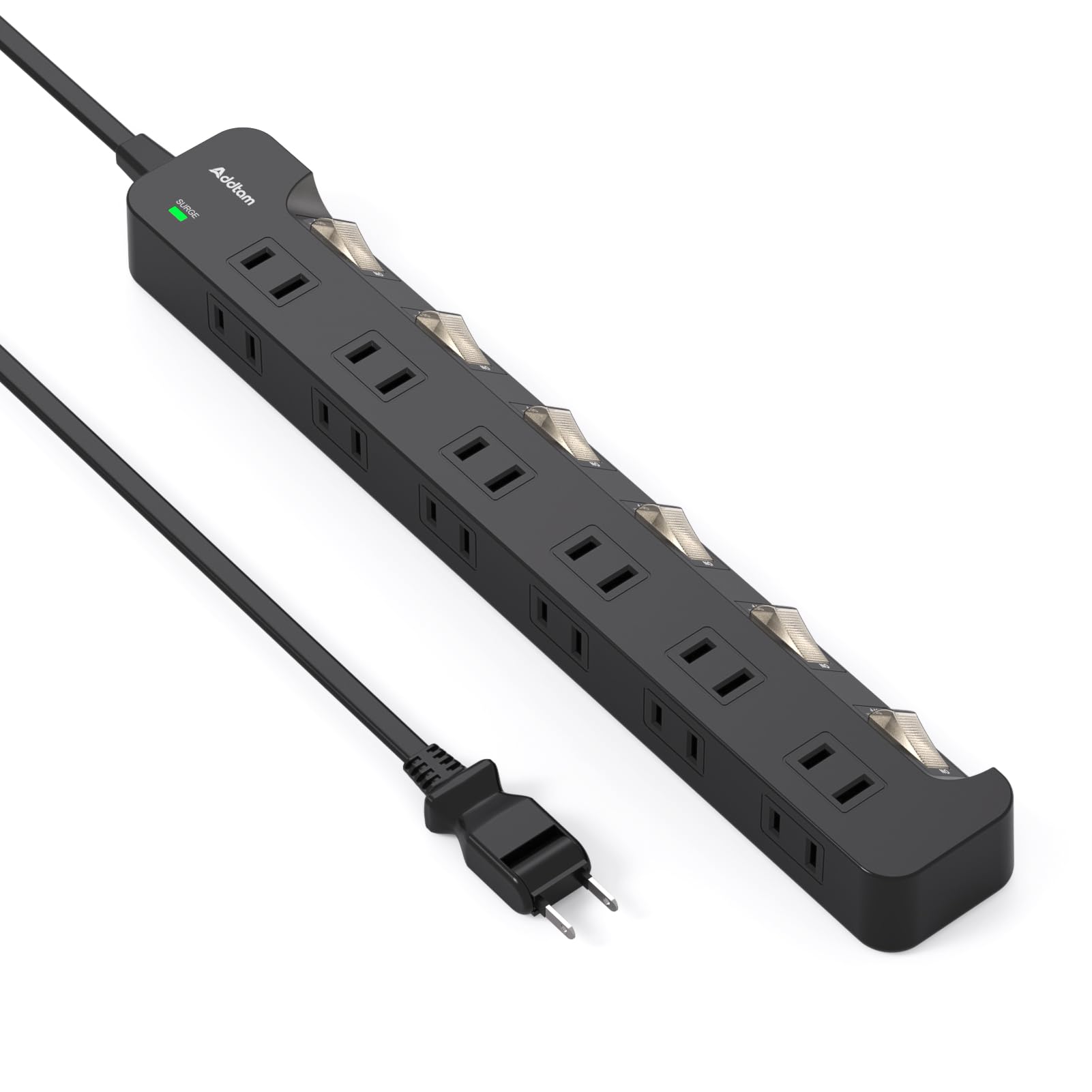 【55%OFF】【999円】 Addtam 12個口 雷ガード 個別スイッチ 電源タップ 3m