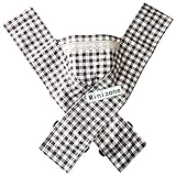 Minizone 新生児 ベビースリング 抱っこひも X型 おんぶ紐 ベビーキャリア サイズ 調節可能 収納ポーチ 日本語説明書付き (二代目チェック柄)